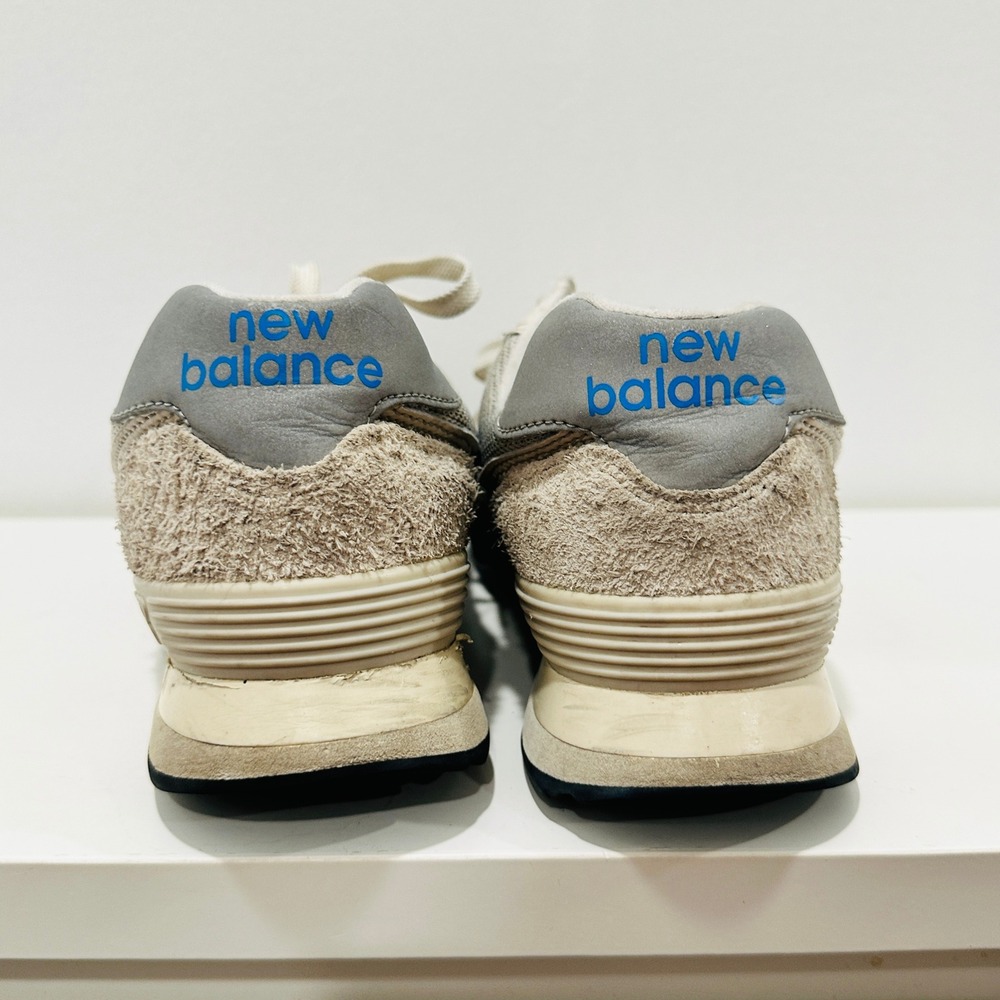 New Balance 574 Mens 8 Beige Hairy Suede Mesh Low Top Sneakers U574RZ2 - Picture 10 of 13